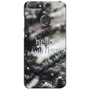 Новогодние, Праздничные Чехлы для Huawei Y6 Prime 2018 - 2024 год (Hello winter)