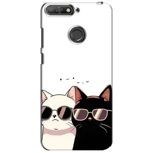 Чехол с принтом «Коты в очках» для Huawei Y6 Prime 2018