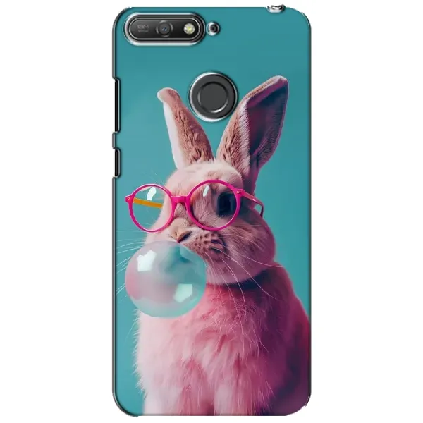 Чохол з принтом «Кролик в окулярах» для Huawei Y6 Prime 2018