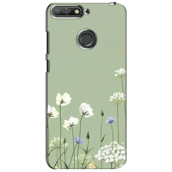 Чехол с принтом «Цветы на зеленом» для Huawei Y6 Prime 2018