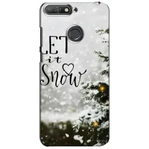 Новогодние, Праздничные Чехлы для Huawei Y6 Prime 2018 - 2024 год (Let it snow)