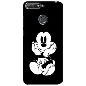 Эксклюзивный чехол для Huawei Y6 Prime 2018 (AlphaPrint - Мультяшные) (Микки на черном)