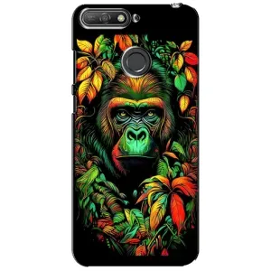 Чехол с Обезьянами Huawei Y6 Prime 2018 - (AlphaPrint) (Обезьяна в тропиках)