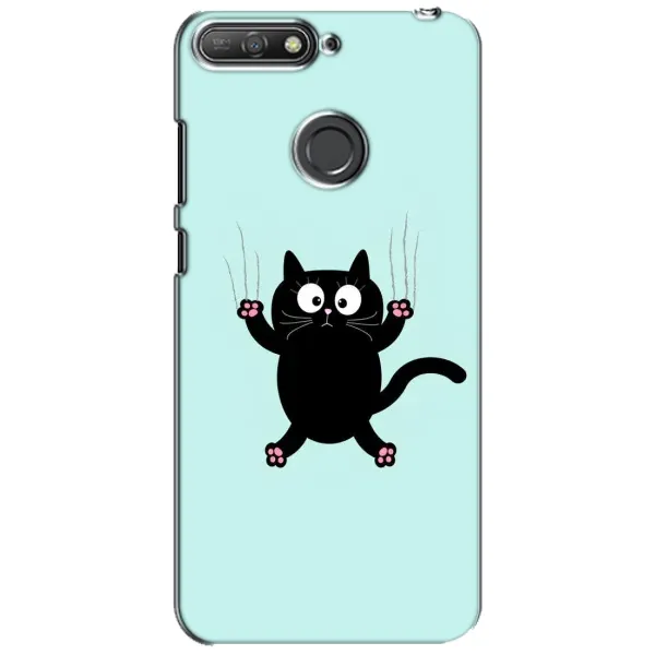 Чехол с принтом «Падающий кот» для Huawei Y6 Prime 2018 Чехол с принтом «Падающий кот» для Huawei Y6 Prime 2018