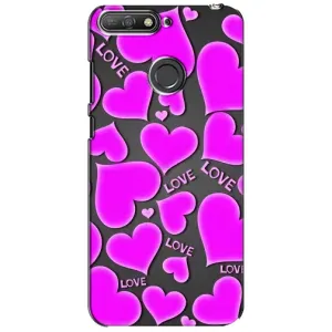 Чехлы для любимой на Хуавей Y6 Прайм 2018 (VPrint) (Pink hearts)