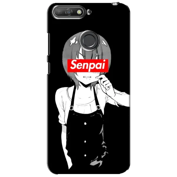 Чохол з принтом «Senpai» для Huawei Y6 Prime 2018