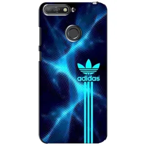 Чехлы Адидас для Huawei Y6 Prime 2018 (AlphaPrint) (Синий Адидас)