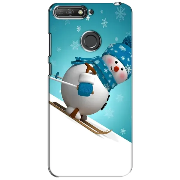 Чехол с принтом «Снеговик на лыжах» для Huawei Y6 Prime 2018 Чехол с принтом «Снеговик на лыжах» для Huawei Y6 Prime 2018