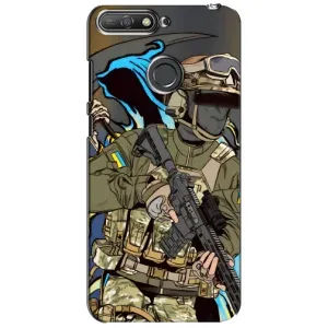 Чехлы с картинкой ЗСУ для Huawei Y6 Prime 2018 (AlphaPrint) (Воїн ЗСУ)