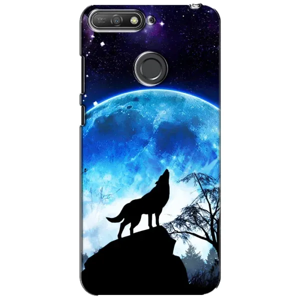 Чохол з принтом «Вовк на місяць» для Huawei Y6 Prime 2018 Чохол з принтом «Вовк на місяць» для Huawei Y6 Prime 2018