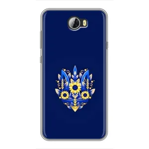 Чохли для Huawei Y5II Укр. Символіка (AlphaPrint) (Квітковий Герб)