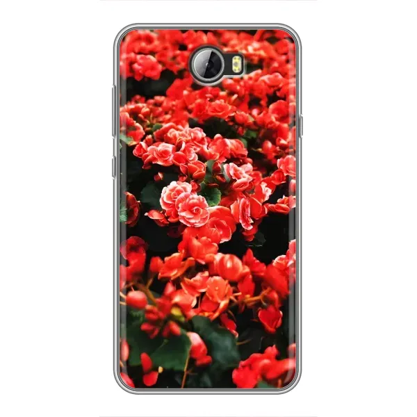 Чехол с принтом «Цветы красные» для Huawei Y5II