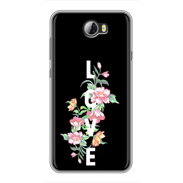 Чохол з принтом «Квіти LOVE» для Huawei Y5II Чохол з принтом «Квіти LOVE» для Huawei Y5II