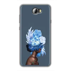 Чехлы (ART) Цветы на Huawei Y5II (VPrint) (Квіти на голові)