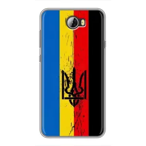 Украинские Чехлы для Huawei Y5II с картинкой УПА (AlphaPrint) (Прапор УПА)