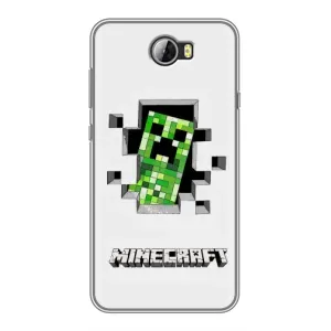 Чехол Майнкрафт на Huawei Y5II (AlphaPrint) Minecraft (крипер Майнкрафт)