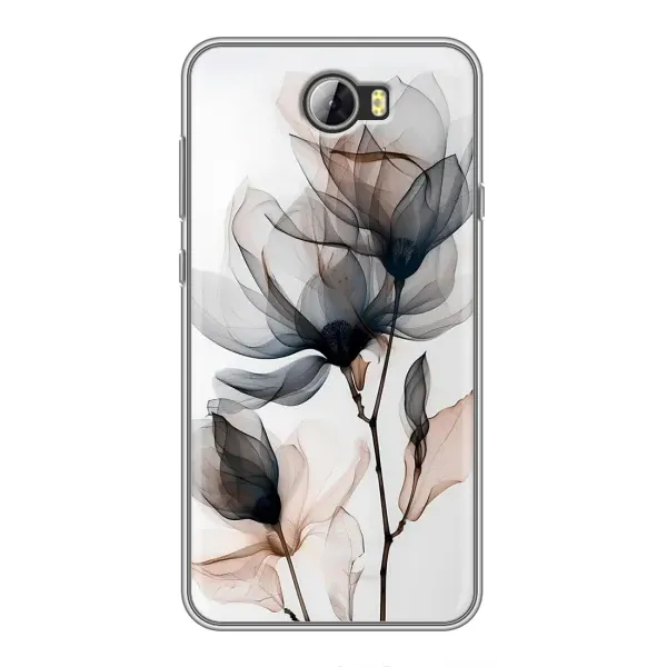 Чехол с принтом «Цветы на белом» для Huawei Y5II