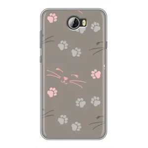 Чехол с рисунком кот на Huawei Y5II (Лапы и усы)