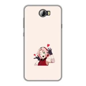 Чехлы Персонажи Аниме Наруто для Huawei Y5II (AlphaPrint) (Лайк Сакура)