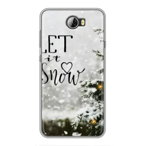 Новорічні, Святкові Чохли для Huawei Y5II - 2024 год (Let it snow)