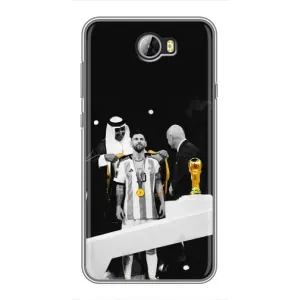 Чохли для Huawei Y5II (Leo чемпіон) (AlphaPrint) (Мессі коронований)
