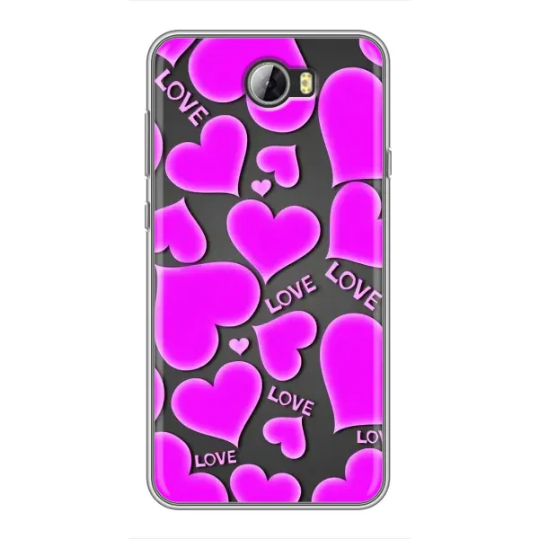 Чохол з принтом «Pink hearts» для Huawei Y5II Чохол з принтом «Pink hearts» для Huawei Y5II
