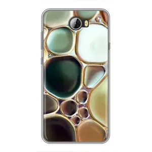 Мраморний чехол на Huawei Y5II (VPrint) (Радужний Мрамор)