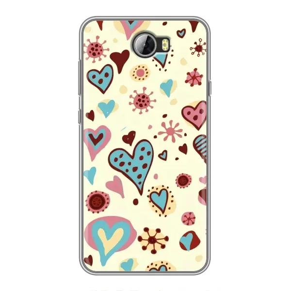 Чохол з принтом «Сердечки» для Huawei Y5II Чохол з принтом «Сердечки» для Huawei Y5II