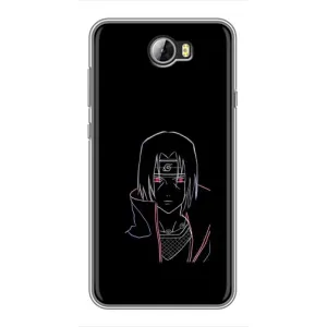 Чехлы на тему: Итачи Учиха для Huawei Y5II (AlphaPrint) (силуэт Итачи)