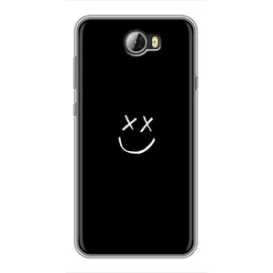 Чехол для Хуавей У5II - (AlphaPrint) с печатью (ТОП продаж) (Смайл)