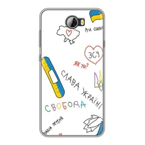 Чохли (Доброго вечора, ми за України) для Хуавей У5II (AlphaPrint) (Стикер)