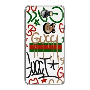 Бренднові Чохли для Huawei Y5II - (PREMIUMPrint) (Стиль GUUCI)