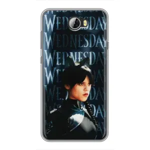 Чохли Венсдей на Huawei Y5II Уенсдей (AlphaPrint) (Венздей кішка)