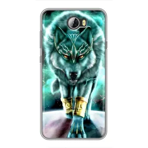 Защитные чехлы для Хуавей У5II (AlphaPrint) (ХИТ продаж) ВОЛК (Яркий волк)