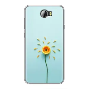 Чохли з квітами для Huawei Y5II (VPrint) (Жовта квітка)