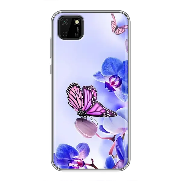 Чохол з принтом «Метелик на квітах» для Huawei Y5p