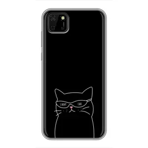Чохол з малюнком кіт на Huawei Y5p (Байдужий кіт)