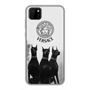 Чехлы VERSACE для Хуавей Y5п (PREMIUMPrint) (Доберман Версаче)