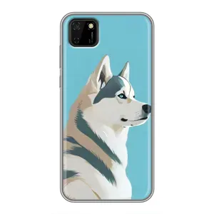 Чехол с Хаски для Huawei Y5p - (AlphaPrint) (Хаски арт)