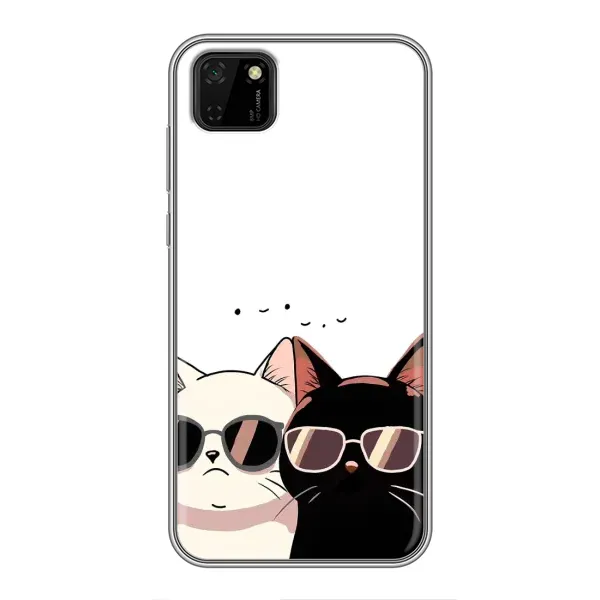 Чохол з принтом «Коти в окулярах» для Huawei Y5p