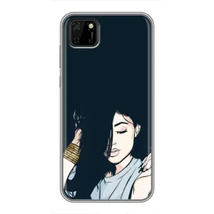 Чехол с печатью для Huawei Y5p - (Мода) (AlphaPrint) (Красивая девочка)