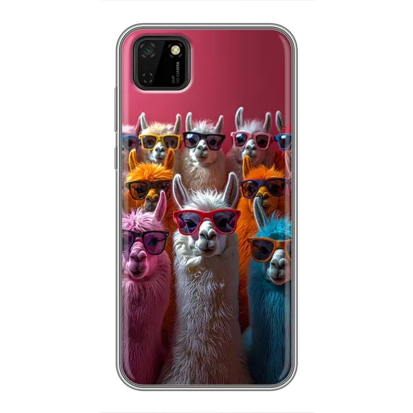 Чохол з принтом «Лами в окулярах» для Huawei Y5p