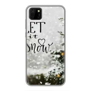 Новогодние, Праздничные Чехлы для Huawei Y5p - 2024 год (Let it snow)