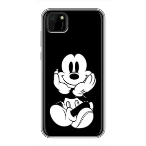 Эксклюзивный чехол для Huawei Y5p (AlphaPrint - Мультяшные) (Микки на черном)