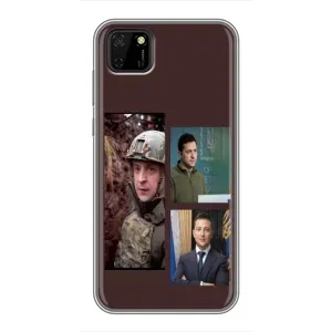 Чехол для Huawei Y5p (AlphaPrint - с принтом Зеленского) (Президент)