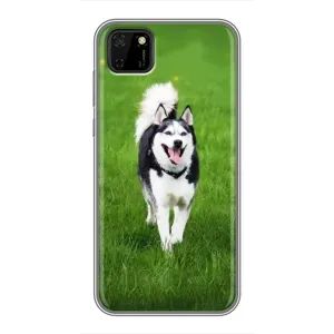 Чехол с Хаски для Huawei Y5p - (AlphaPrint) (Радостный Хаски)