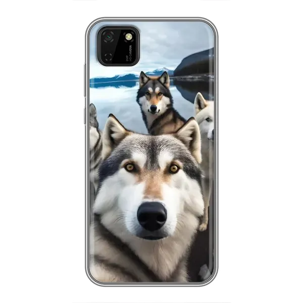 Чохол з принтом «Селфі Хаскі» для Huawei Y5p Чохол з принтом «Селфі Хаскі» для Huawei Y5p