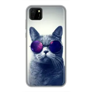 Чехол с принтом для Huawei Y5p (AlphaPrint) Модные коты (Стильный кот)