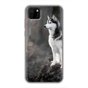 Чехол с Хаски для Huawei Y5p - (AlphaPrint) (Верный пес)