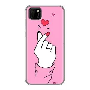 Чехол с принтом для Huawei Y5p (AlphaPrint - Знак сердечка)